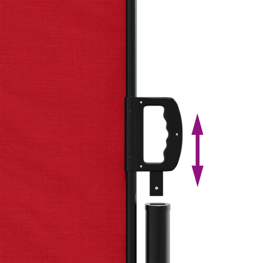 Retractable Side Awning Red 200 X 1200 Cm