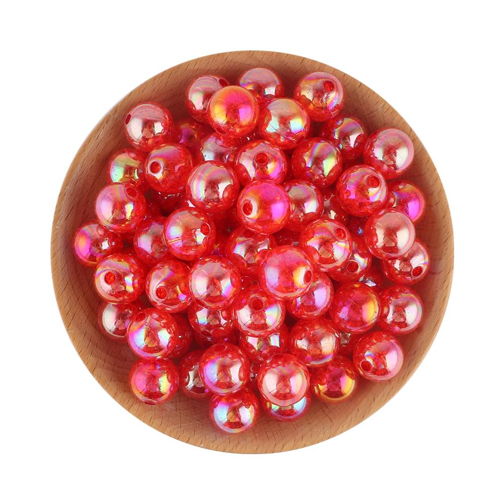 

Round Acrylic Beads Transparent Crackle Beads Loose For Jewelry Making Diy Bracelet Jewelry Handmaking Accessories 16mm 20pcs красный