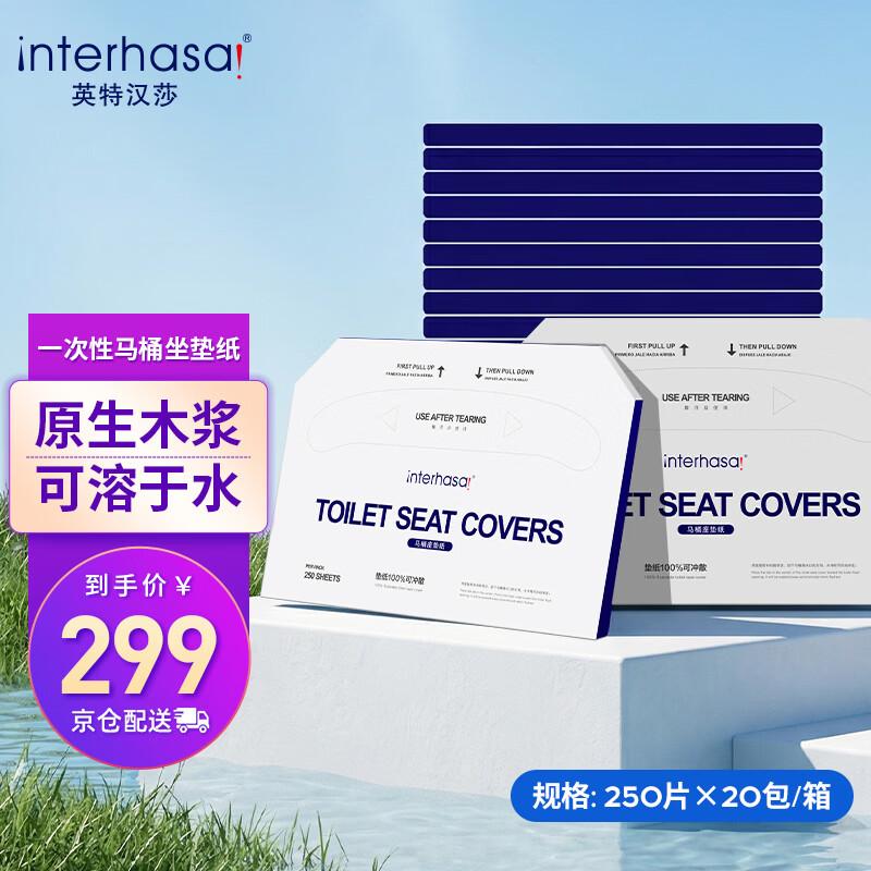 Interhasa! Disposable Water-Soluble Toilet Seat Covers 20 пачек