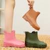Chelsea Rain Shoes Women's Fashion Water Shoes New Velvet Rain Boots Waterproof Boot Cover Shoes Non-slip Rubber Shoes