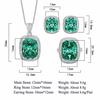 WNFU Women's Jewelry Set, Paraiba Green, Copper