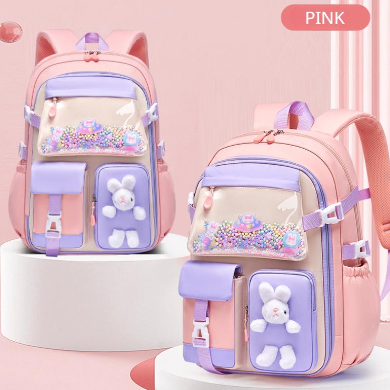 Spring Autumn New Primary School Girl Schoolbag Spine Protect Lightweight Children Backpack Refrigerator Open Large Capacity Book Bag Teenager Student
