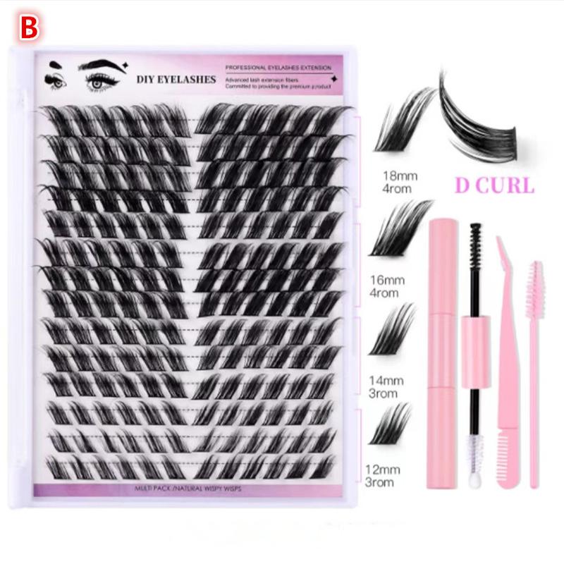 

168 Clusters/Box Oblique Flying Style False Eyelashes Curl Individual Eyelashes Natural Look Beginners Wearing Daily Party