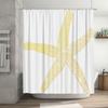 Handmade Starfish Design Waterproof Bathroom Curtain Yellow White Home Decoration Shower Curtain for Kids Bathtub