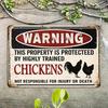 1PC Funny Chickens Tin Sign 8x12 Retro Farm Humor Metal Plaque for Coop Kitchen Wall Decor
