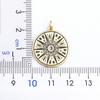 New Design Punk Style Sun Totem Inlaid Moon Shape Pendant Necklace Copper Zircon Women's Simple Personalized Jewelry Lucky Gifts