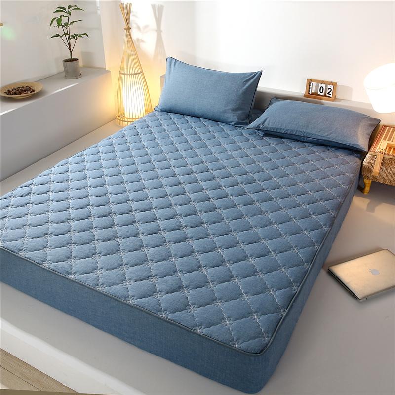 Star El Quality Mattress Cover – Top Layer Yarn-Dyed Washed Cotton,Soft, Breathable For Lasting Comfort,Hypoallergenic