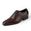 Wholesale High-Grade Leather Dress Shoes Italian Design Fashion Handmade Lace Up Business Formal Leather Shoes Genuine Leather