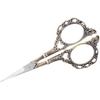 Vintage Flower Pattern Needlework Embroidery Stainless Steel Scissors for Crafting Sewing (Bronze)
