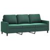 Vidaxl 3-Cz. Relaxation Set With Cushions, Dark Green, Velvet