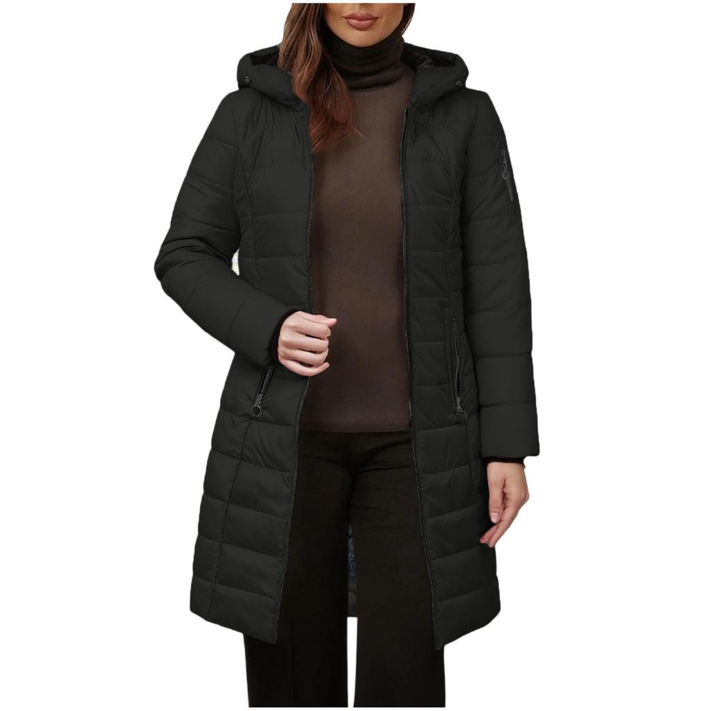 Womens Fleece Lined Jacket Zip Up Hoodie Jackets Casual Long Sleeves Coat Fall Winter Coats