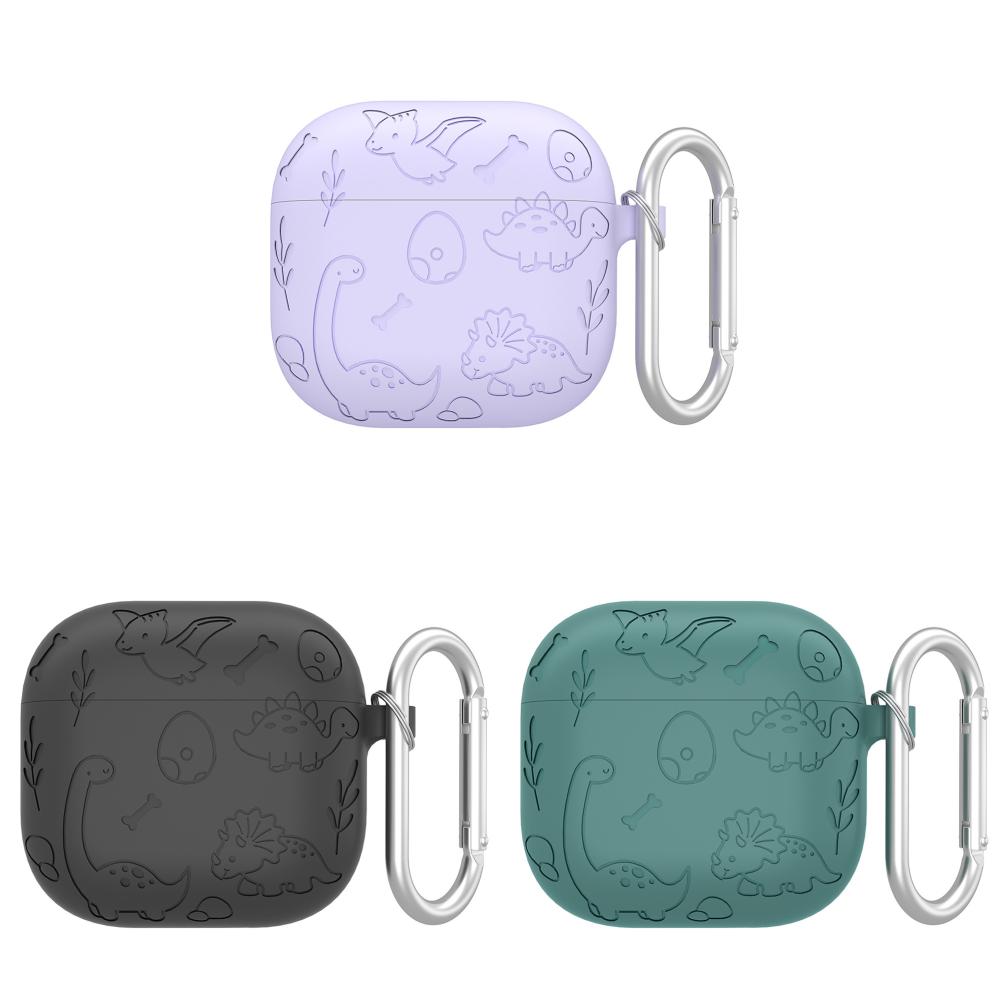 

Силиконовый защитный чехол с карабином Cute Cover для AirPods 4 Gen (2024)(фиолетовый)