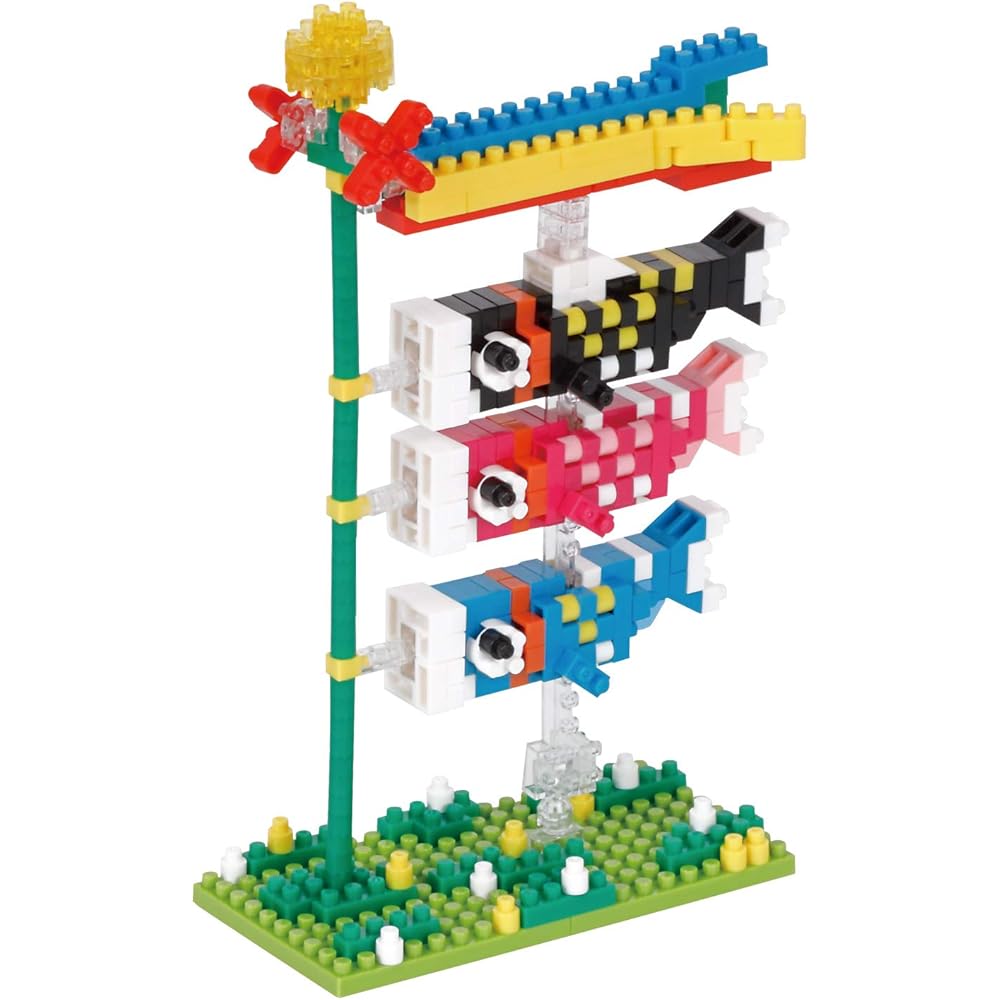 Kawada Nano Block Koi Nobori Building Set 210 Pieces Educational Toy