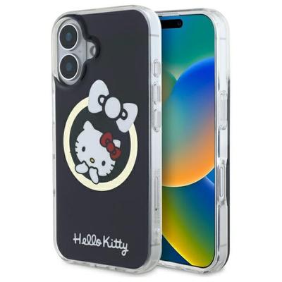 Hello Kitty Hkhmp16Shflbk Iphone 16 6.1 Black Hardcase Iml Fun Bow Magsafe