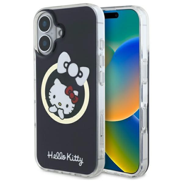 Hello Kitty Hkhmp16Shflbk Iphone 16 6,1Czarny/Black Hardcase Iml Fun Bow Magsafe