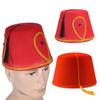 Exotic Turkish Hat Moroccan Themed Headwear with Gold Trim Black Tassels Fez Hat Egyptian Themed Hat Unique Headpiece