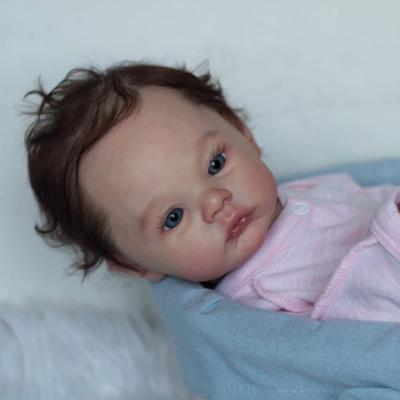 3D Marmor Texture Hud Synliga ådror 45 CM Mjuk Silikon Reborn Baby Doll Leksak För Tjej Tyg Kropp Kid Dress Up Art Boneca