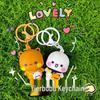 One Two Bubu Keychain Backpack Pendant: Cute Couple Pair Ornament, Hot Selling and High-Value Desktop Decor.