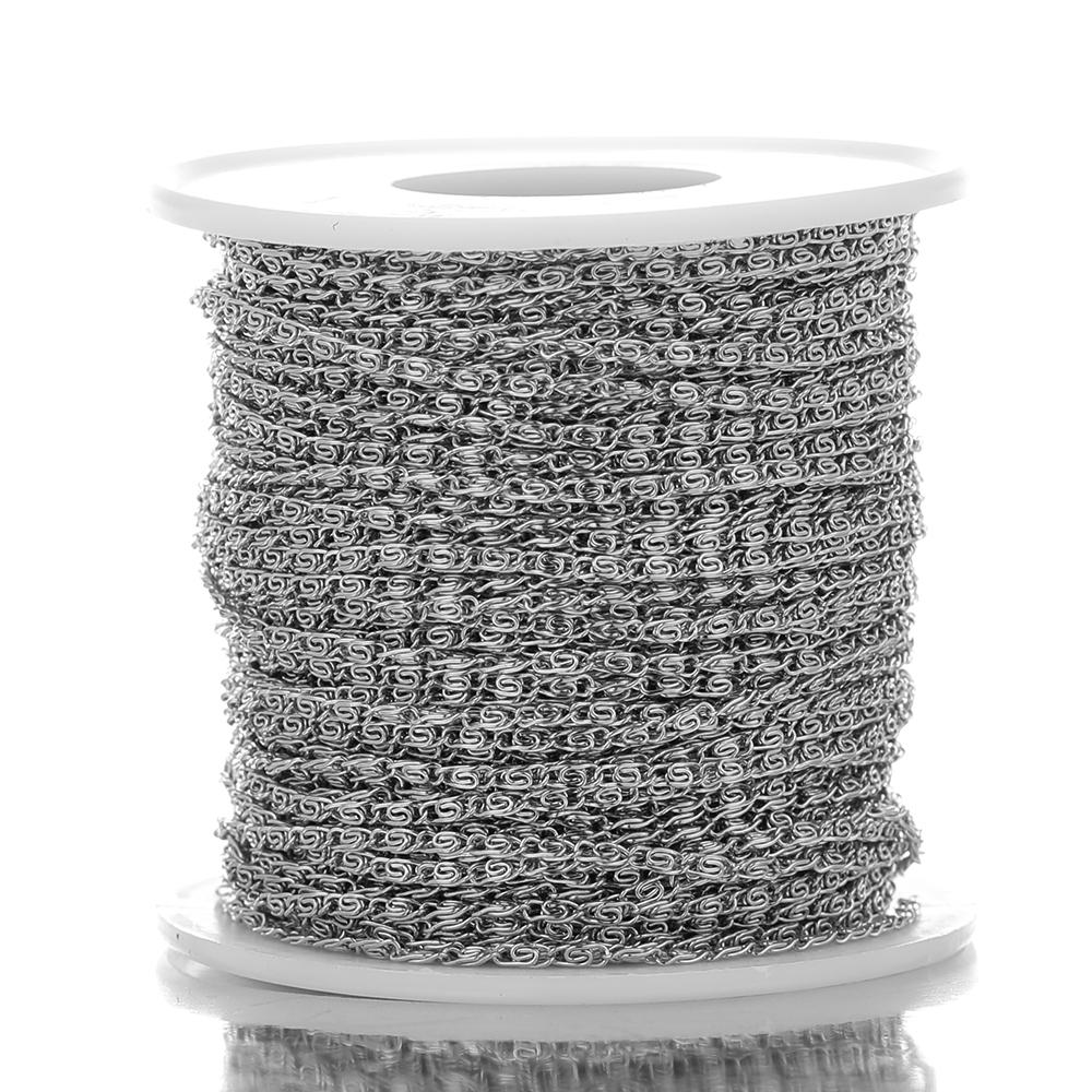 

2 Meters Stainless Steel Twist Chains Bulk for DIY Jewelry Making Earring Accessories Handmade Necklace Findings Crafts Anklets