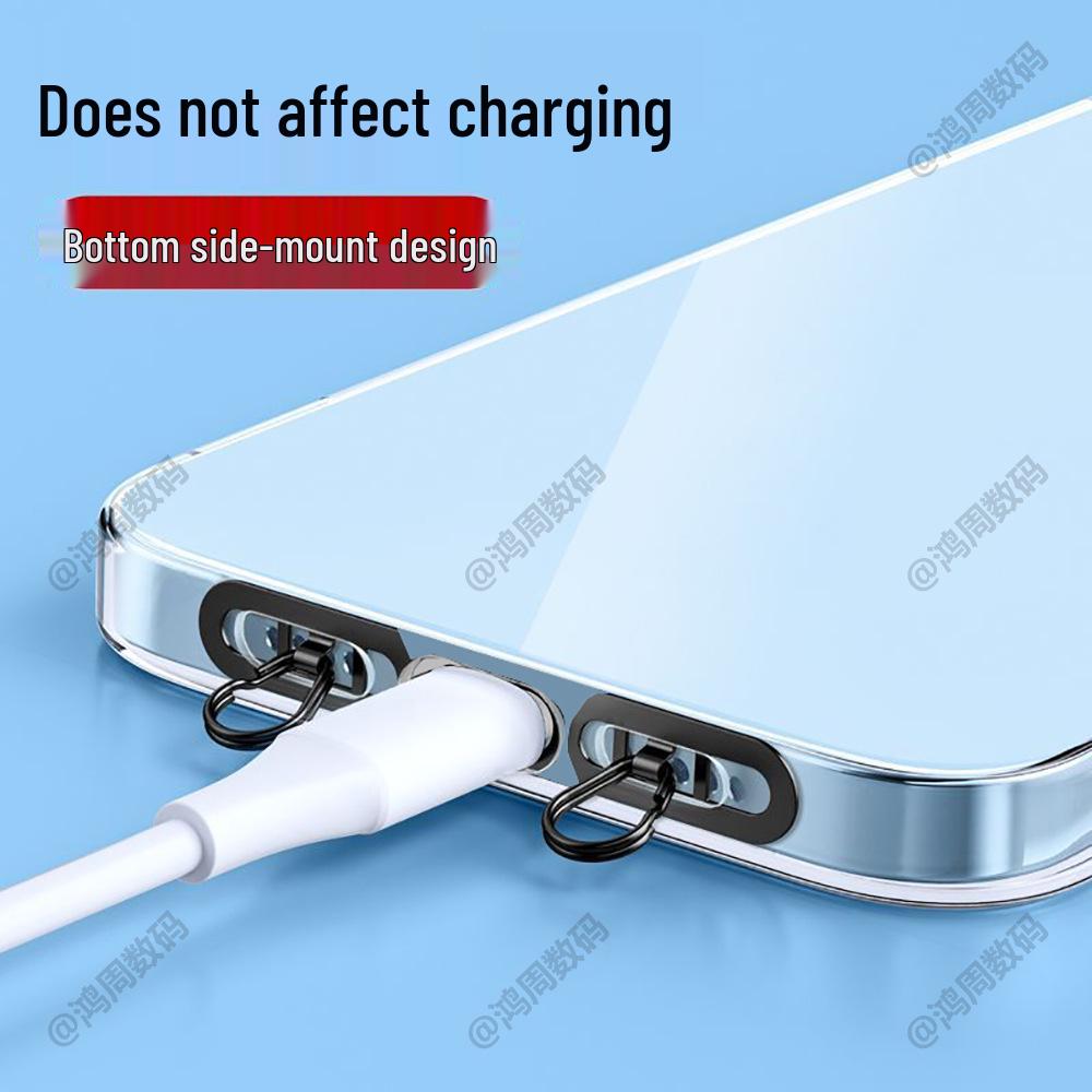 Ultra-thin 0.2mm Stainless Steel Clip: Silent Phone Gasket, Anti-Lost Metal Connector, Durable.