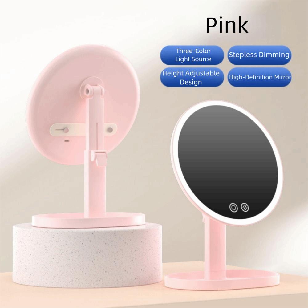 Tricolor Light Makeup Mirror with LED Light Removable Portable Cosmetic Mirror  Home