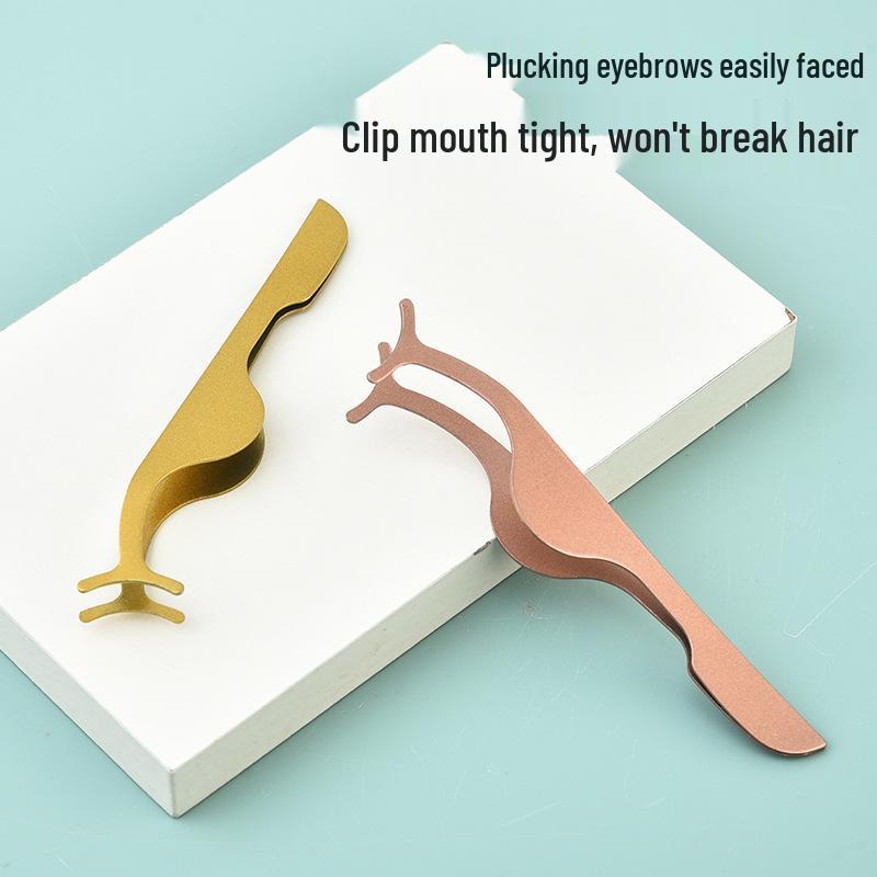 Aplikator i zalotka do sztucznych rzęs ze stali nierdzewnej