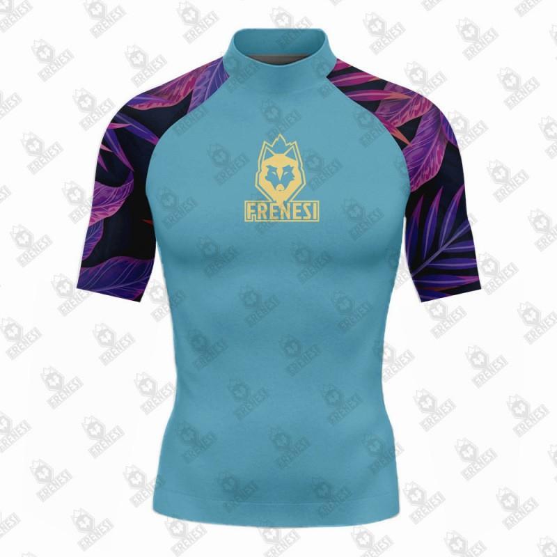 Mens UV Protection Rash Guard Short Sleeve Swimwear Surfing Diving Swimming Water Sports