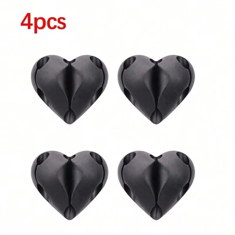 4Pcs Self-Adhesive USB Charging Cable Clips Silicone Cable Clips Holder Home Use