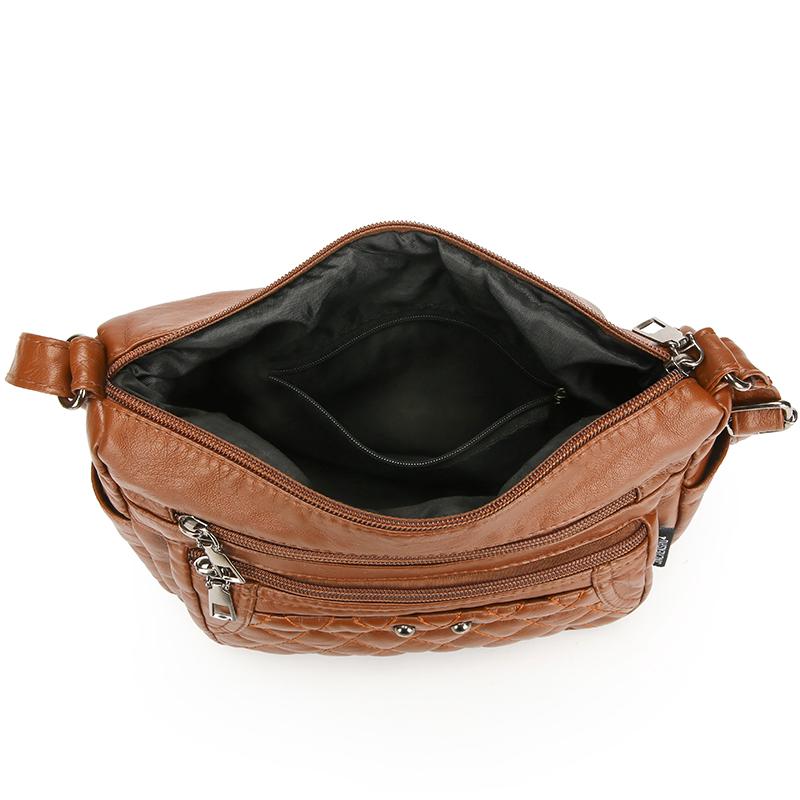 Women's Soft Leather Bag Vintage Mother Bag PU Large Capacity Middle-Aged Shoulder Crossbody Bag