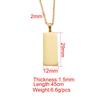 Trendy Geometric Stainless Steel Rectangle Pendant Necklace