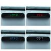 Tragbare Solar-Autodigital-LCD-Uhr & Temperaturanzeige Auto-Armaturenbrett-Uhren Hintergrundbeleuchtung Elektronischer Bildschirm Temperaturuhr