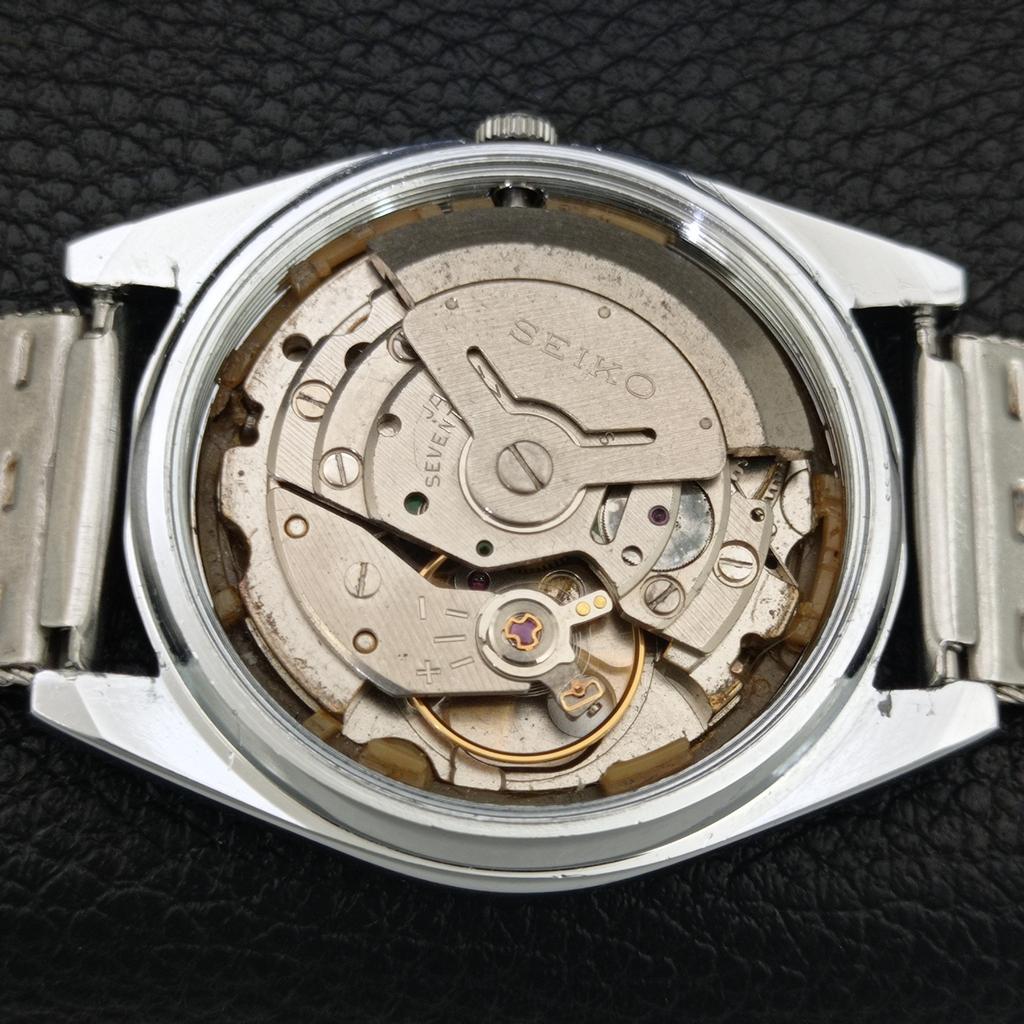VINTAGE SEIKO 5 AUTOMATIC REFURBISHED JAPAN MENS GREEN DIAL WATCH a444232-1
