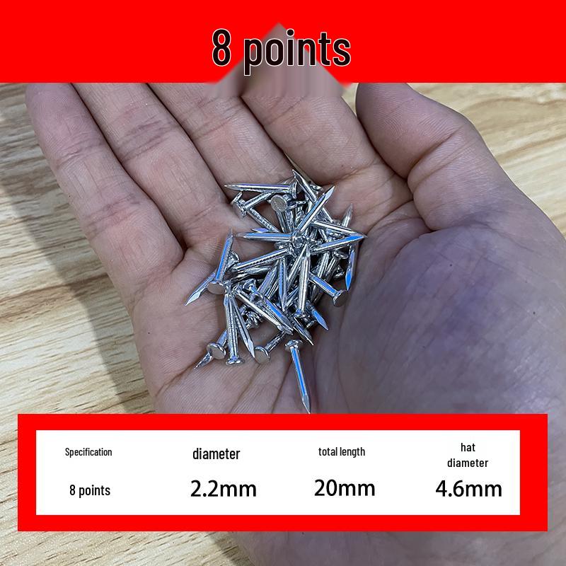 Multi-Purpose Steel Nails for Hanging Pictures and Frames on Concrete or Wood Walls