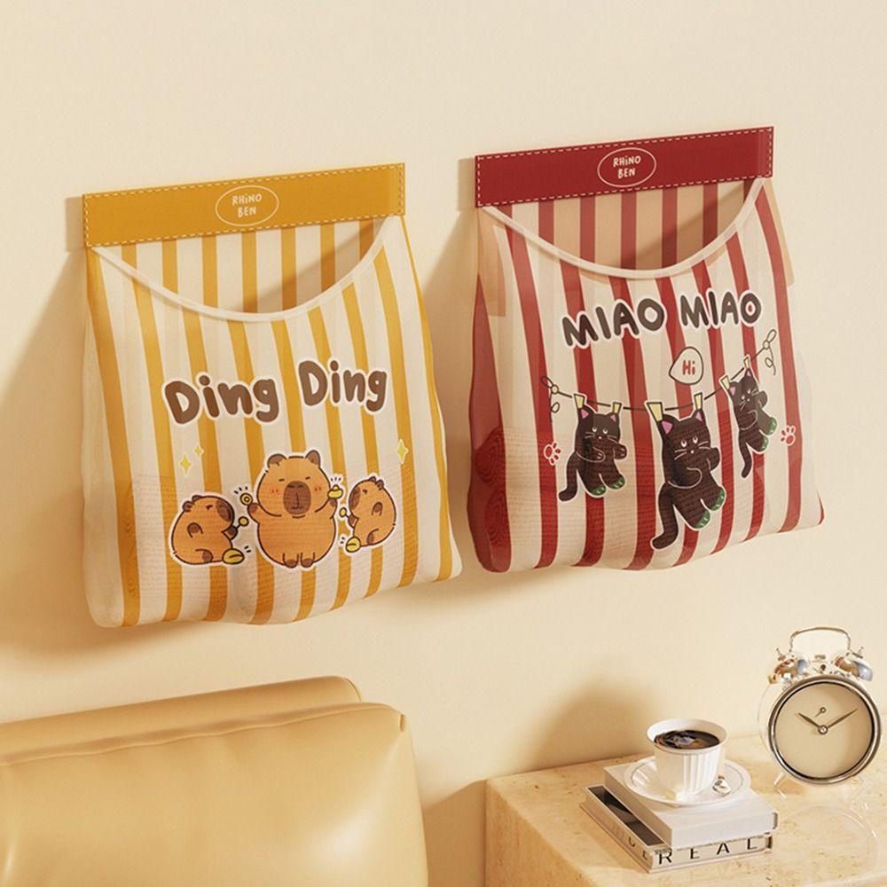 

Capybara Underwear Sock Storage Bag Reusable Garbage Bags Cute Door Mesh Bag Cat