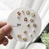 Elegant Pearl Earring Set: Niche 925 Silver Butterfly & Four-Leaf Clover Studs for Women
