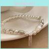 Stylish Irregular Pearl Silver Bracelet Handmade High-end Women's Fashion Accessory