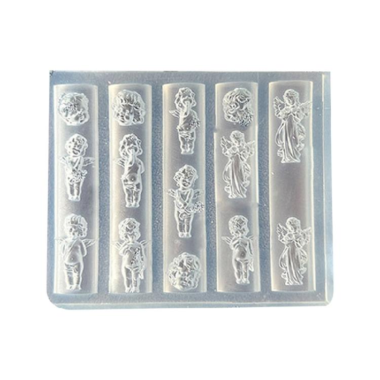 

Reusable Angel Themed Nail Art Silicone Casting Mold For Creating Glittering 3D Nail Embellishments 1