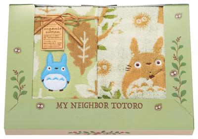 Marushin Handtuch Geschenk Gruß Mein Nachbar Eichel und 1 Handtuch und 1 Gesichtstuch Set, Geschenk, Umzug, Ghibli, Totoro, Totoro, 1105039500, TT-7120,