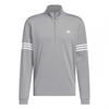 Mens 3 Stripes Quarter Zip Track Top