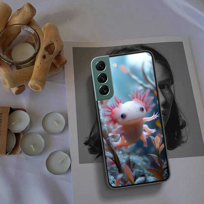 Smiling Salamander Phone Case For Samsung Galaxy S22 S25 Ultra S21 S10 Plus S26 Edge S20 S23 S24 FE Cover Silicone Soft TPU