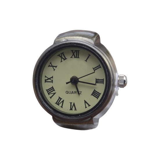 

Часы на палец Изысканный винтажный стиль круглой формы Кварцевое аналоговое кольцо на палец 1