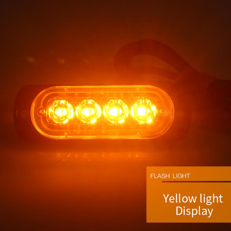 Buy 1X 4 LED 12W Car Flash Truck Emergency Beacon Bar Hazard Strobe