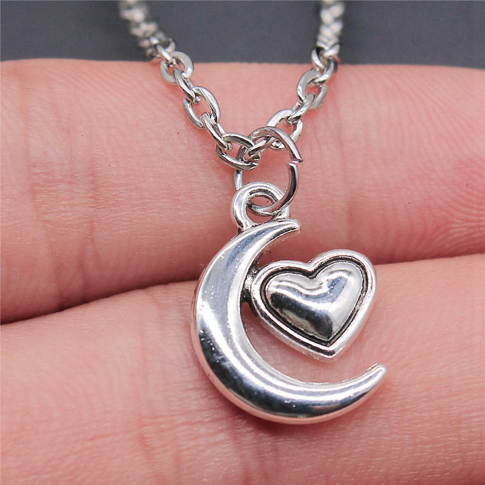 Necklace On The Neck 43cm Chain Peach Heart Nameplate Wedding Jewelry Findings QN057