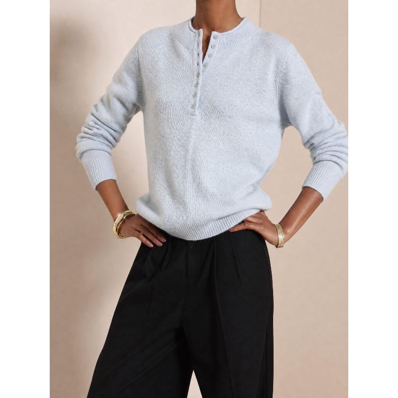 VEZFAA Moda damska Casual Jesień Zima Jednolity kolor Nadruk Długi rękaw O-Neck Swetry