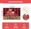 Valentine Placemats Set of 4, 12x18 Inch Black Red Buffalo Plaid Hearts Truck Love Table Mats for Party Kitchen Dining Decoration