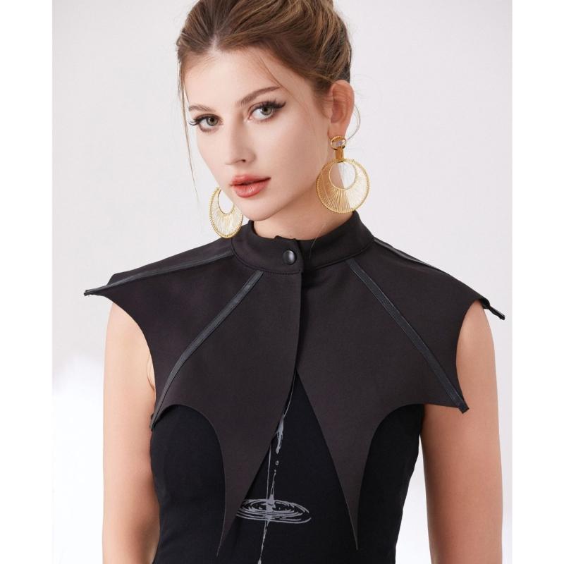 Gerüschte Ärmel Abnehmbarer Kragen Elegante Manschetten Dekorative Halsbekleidung für Damen Alltagskleidung und besondere Anlässe