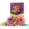 Chiwava 24-Piece 13cm Feather and Rattle Cat Toy Mice, Rainbow Rope Mice, Kitten Interactive Toy, Assorted Colors