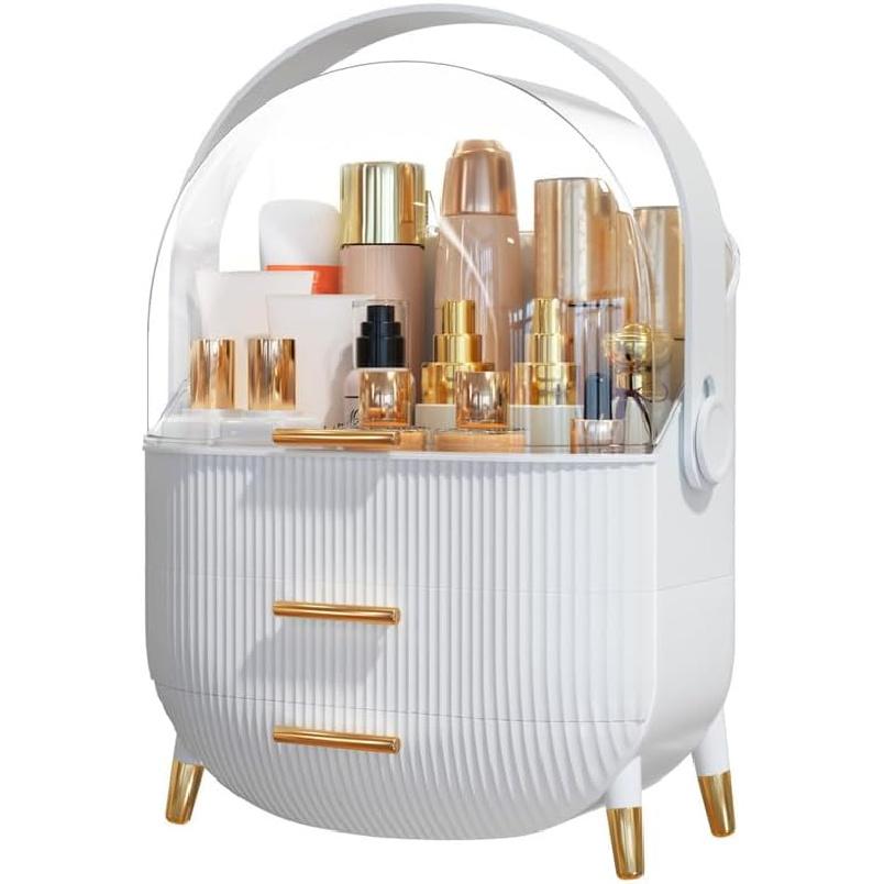 Makeup Organizer Skincare Organizers - Cosmetic Display Cases with Transparent Cover, SkinCare Organizers for Bathroom Countertop, Bedroom Vanity