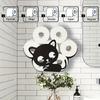Steel Toilet Paper Holder Bathroom Wall Decoration Kitchen Paper Shelf Storage Tissue Kitten Towel Roll Shelf Home Accessories