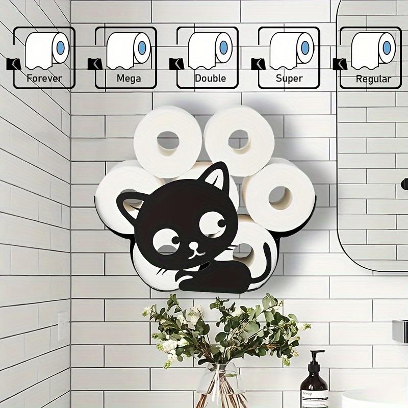 Steel Toilet Paper Holder Bathroom Wall Decoration Kitchen Paper Shelf Storage Tissue Kitten Towel Roll Shelf Home Accessories